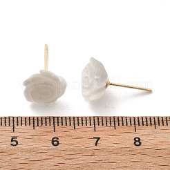 Brass Cat Eye Stud Earrings&nbsp;EJEW-B133-01G-03