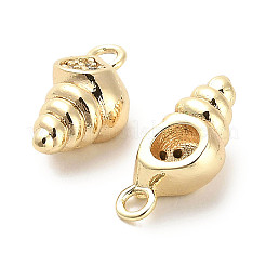 Brass Micro Pave Clear Cubic Zirconia Pendants&nbsp;KK-C054-03G