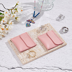 Rectangle PU Leather Ring Bags&nbsp;ABAG-WH0047-01B