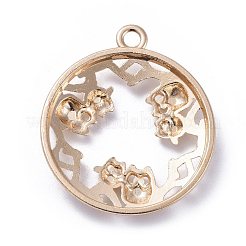 Zinc Alloy Open Back Bezel Pendants&nbsp;PALLOY-E577-28KCG