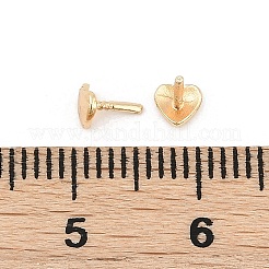 Heart Brass Head Pins&nbsp;KK-U051-02G-01