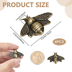 Brass Bees Display Decorations&nbsp;AJEW-WH0752-683