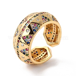 Colorful Cubic Zirconia Dome Ring for Her&nbsp;RJEW-C017-02G-RS