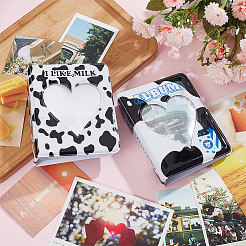 2 Books 2 Colors 3 Inch PVC Mini Love Heart Hollow Photocard Holder Book&nbsp;AJEW-CP0005-84