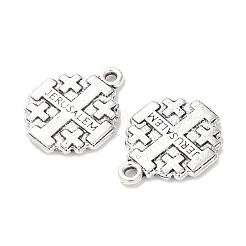 合金のチベット風チャーム  エルサレム十字架のチャーム  アンティークシルバー  18.5x15x2mm  穴：1.6mm&nbsp;FIND-G105-01AS