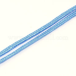 ナイロン糸  ラウンド  中国語結びコード  ビーズストリング  ブレスレット作りに  スチールブルー  1.5mm  約140ヤード/ロール&nbsp;NWIR-G002-23
