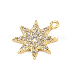 Brass Micro Pave Cubic Zirconia Pendants&nbsp;KK-S339-01G