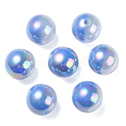 UV Plating Rainbow Iridescent Opaque Acrylic Beads&nbsp;OACR-C007-01D