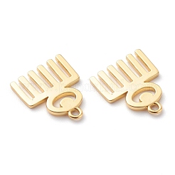 真鍮チャーム  長持ちメッキ  アディンクラ記号duafe  18KGP本金メッキ  17x14x1mm  穴：1.5mm&nbsp;KK-J278-15G