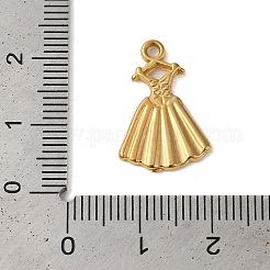 イオンプレーティング（IP）304ステンレスペンダント  ドレスのチャーム  18KGP本金メッキ  20x13x2mm  穴：1.6mm&nbsp;STAS-N103-47G
