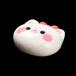 不透明樹脂デコデンカボション  ピンク  猫の形  17x17x6.5mm&nbsp;CRES-P032-A10