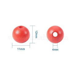 ウッドビーズ  染め  ラウンド  ミックスカラー  12x11mm  穴：2~3mm  約150個/箱&nbsp;WOOD-PH0003-02