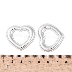 Ccbプラスチックカボション  ハート  プラチナ  29x32.5x4mm&nbsp;KY-C020-05P