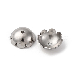316Lサージカルステンレススチールビーズキャップ  ステンレス鋼色  9.5x3.5mm  穴：1.2mm&nbsp;STAS-C125-01C-P