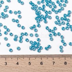 MIYUKIラウンドロカイユビーズ  日本製シードビーズ  （rr433)不透明なターコイズブルーの光沢  8/0  3mm  穴：1mm  約422~455PCS /ボトル  10 G /ボトル&nbsp;SEED-JP0009-RR0433