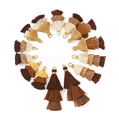 14Pcs 7 Styles Polycotton(Polyester Cotton) Tassel Pendant Decorations&nbsp;FIND-TA0009-06