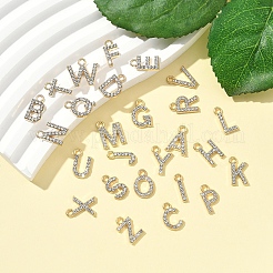 26Pcs 26 Styles Golden Tone Alloy Rhinestone Pendants&nbsp;FIND-FS0003-26