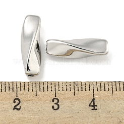 真鍮ツイストチューブビーズ  カドミウムフリー＆ニッケルフリー＆鉛フリー  プラチナ  17x5.5x5.5mm  穴：1.4mm&nbsp;KK-Q820-25P