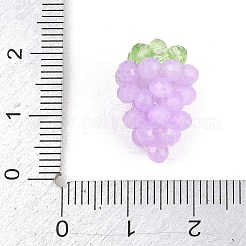 手作りランプワークペンダント  ブドウのチャーム  プラム  19x12x11mm  穴：1.8mm&nbsp;LAMP-T028-01