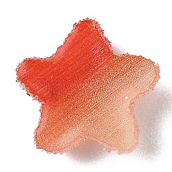 樹脂デコデンカボション  模造キャンディー  ツートン  グラデーションカラー  スター  トマト  17x18x6mm&nbsp;CRES-Y001-02A-02