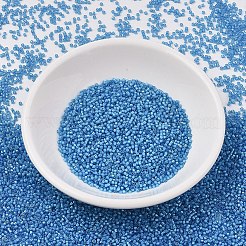 MIYUKIデリカビーズ  シリンダー  日本製シードビーズ  11/0  （db1783)白裏地カプリ青ab  1.3x1.6mm  穴：0.8mm  約10000個/袋  50 G /袋&nbsp;SEED-X0054-DB1783
