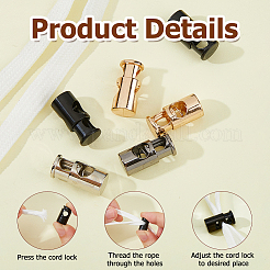 32色合金スプリングコードロック4個  ベルトファスナー  ミックスカラー  21.5x10mm  8個/カラー&nbsp;FIND-HS0002-31