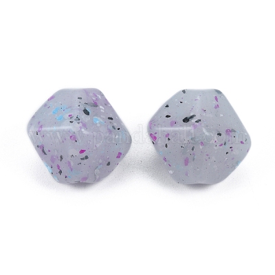 Marbled Stone Style Opaque Acrylic Beads&nbsp;OACR-G009-02D-1