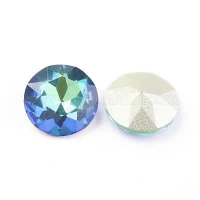 Pointed Back & Back Plated Glass Rhinestone Cabochons&nbsp;RGLA-J012-10mm-001SP-1