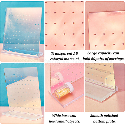 Acrylic Earrings Display Stands&nbsp;EDIS-WH0029-28-1