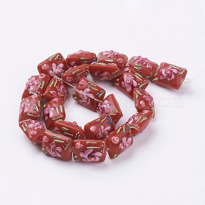 Handmade Bumpy Lampwork Beads Strands&nbsp;LAMP-K027-07A-1