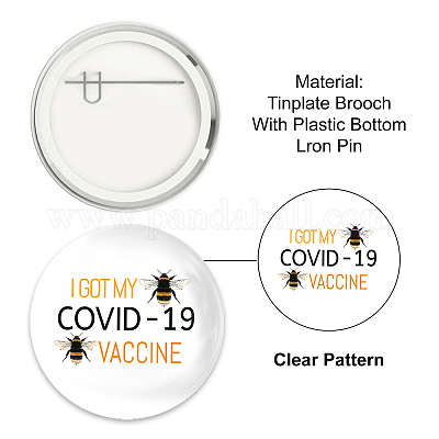 Tinplate Brooch&nbsp;JEWB-WH0012-062-1