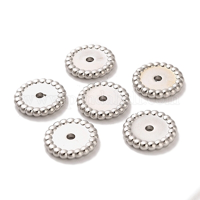 CCBプラスチックビーズ  フラットラウンド  プラチナ  13mm  穴：1.9mm&nbsp;CCB-U001-21A-P-1