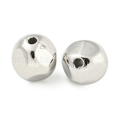 CCBプラスチックビーズ  プラチナ  異形  10mm  穴：2.3mm&nbsp;CCB-P013-25E-P-1