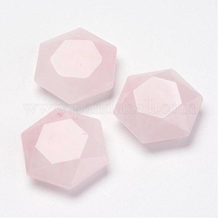 Natural Rose Quartz Pendants G-P264-08-1