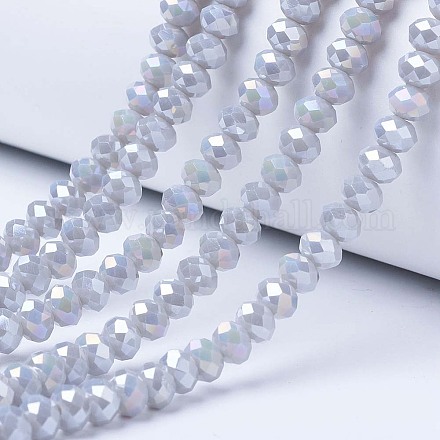Electroplate Glass Beads Strands EGLA-A034-P2mm-B11-1