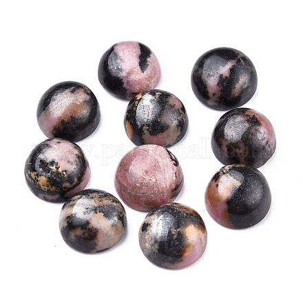 Natural Rhodonite Cabochons&nbsp;G-P393-R68-12MM-1