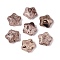 Picasso Opaque Glass Beads, Star, Tan, 15~15.5x15.5~16x8~8.5mm, Hole: 1~1.5mm, About 213pcs/pound