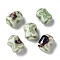 Handmade Porcelain Beads, Nuggets, Light Sea Green, 17~18x12.5~13.5x8.5~9.5mm, Hole: 2mm
