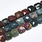 Natural Indian Agate Beads Strands, Faceted, Square, 8~8.5x8~8.5x5mm, Hole: 1mm, about 25pcs/strand, 8.0''