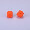 Hexagonal Silicone Beads, Dark Orange, 23x17.5x23mm, Hole: 2.5mm