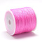 Nylon Braided Cord, Chinese Knotting Cord for Jewelry Making Macrame Craft, Hot Pink, 0.4mm, about 174.98 Yards(160m)/Roll