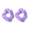 Acrylic Linking Ring, Quick Link Connector, Twisted Rhombus, for Curb Chain Making, Medium Purple, 25.5x21x6mm