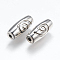 CCB Plastic Beads, Rice, Antique Silver, 17x7mm, Hole: 2mm