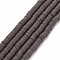 Handmade Polymer Clay Bead Strands, Heishi Beads, Disc/Flat Round, Coconut Brown, 6x0.5~1mm, Hole: 2mm, about 320~447pcs/strand, 15.74 inch~16.92 inch