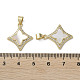 Brass Micro Pave Cubic Zirconia Pendants&nbsp;KK-G485-05G-3
