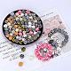 Colorful Pattern Printed Silicone Focal Beads&nbsp;SI-JX0022A-01-3