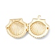 Rack Plating Brass Enamel Locket Pendants&nbsp;KK-B053-08G-4