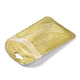 半透明のプラスチック製再封可能な包装袋  長方形  ゴールド  11x7x0.03cm&nbsp;OPP-Q006-02G-4