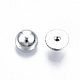 ABSプラスチック製カボション  半円  プラチナ  6x3mm  約5000個/袋&nbsp;OACR-S034-6mm-02-3
