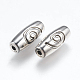 CCBプラスチックビーズ  ライス  アンティークシルバー  17x7mm  穴：2mm&nbsp;CCB-K007-009AS-1